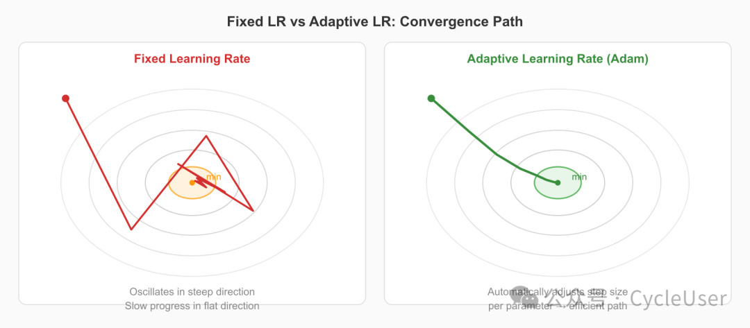 Adaptive vs Fixed LR